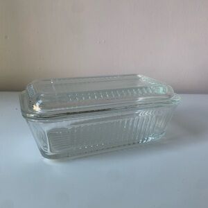 Vintage Pasabahce Refrigerator Glass, Butter Dish, Fridgie with Lid